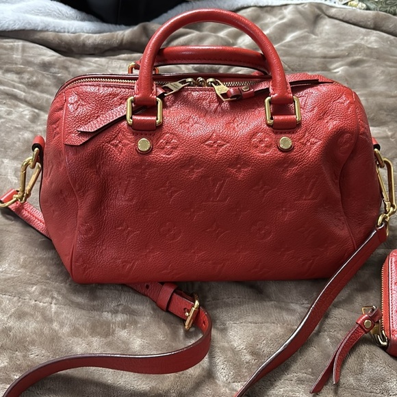 LV red empriente bandoliere 25 and wallet - Picture 2 of 13